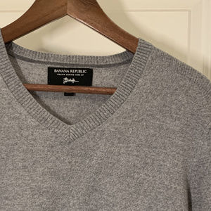 Banana Republic Men’s Italian Wool Sweater Grey